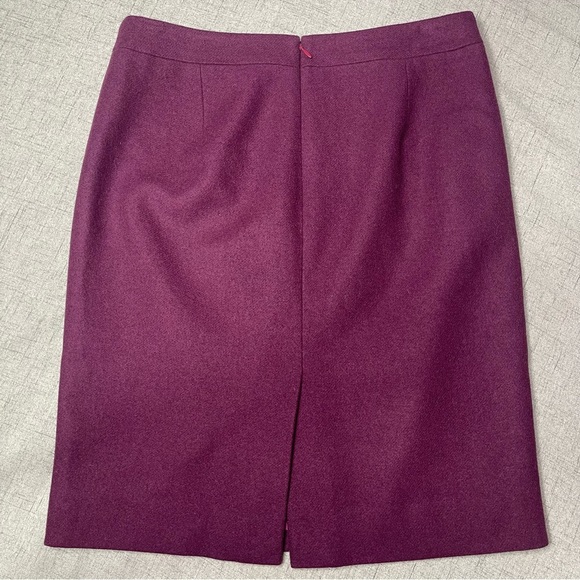 J. Crew Wool Straight Pencil Skirt Purple Burgundy 8 - Picture 7 of 11